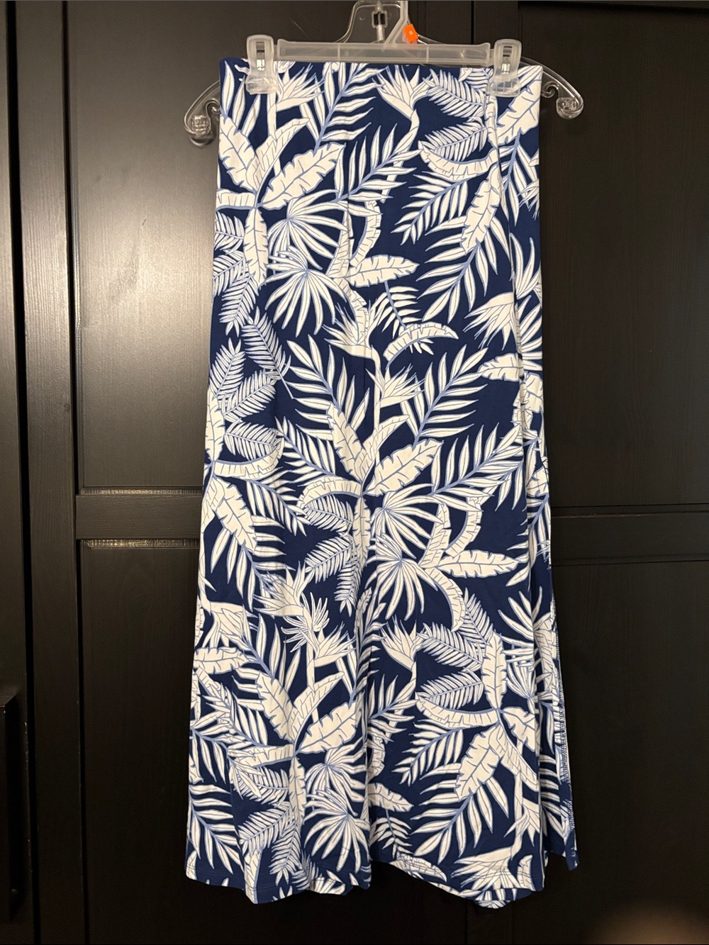 Joe Fresh Navy and White A-Line Skirt